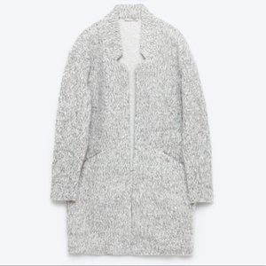 Zara Grey Marl Midi Coat S